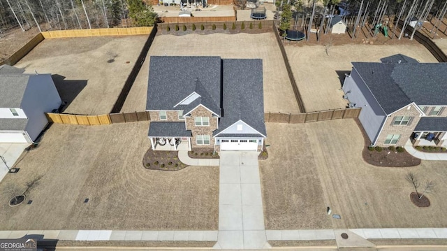 birds eye view of property