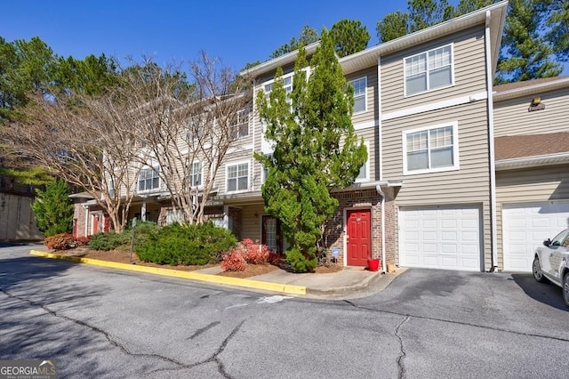 view of property featuring a garage