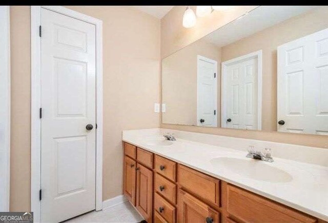 bathroom featuring vanity