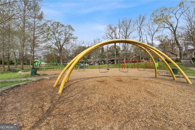 view of jungle gym