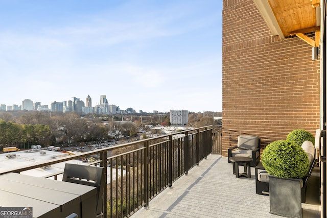 balcony with a city view