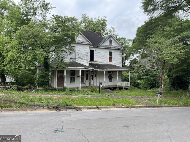108 E 10th St SW, Rome, GA 30161 - view of front of property with a porch and a chimney