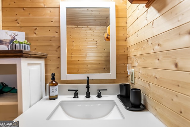30 Cheyenne Trl, Blue Ridge, GA 30513 - bathroom with wood walls and a sink