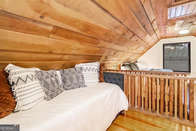 30 Cheyenne Trl, Blue Ridge, GA 30513 - bedroom with vaulted ceiling, wood finished floors, and wood ceiling