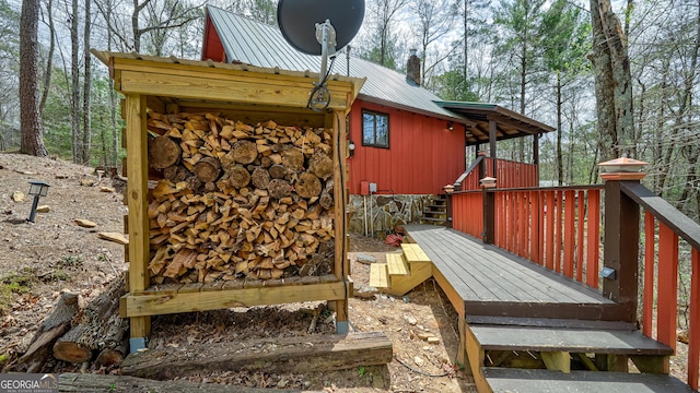 30 Cheyenne Trl, Blue Ridge, GA 30513 - wooden terrace featuring stairs