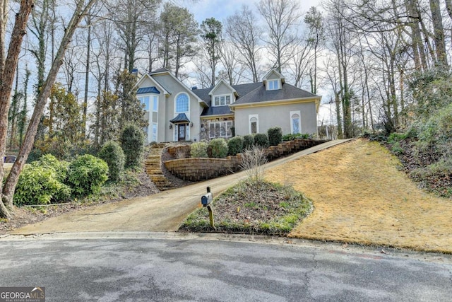 view of front of property with stucco siding