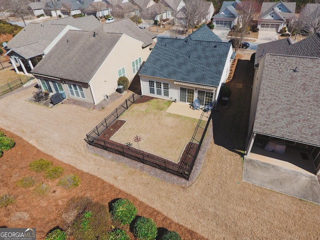 birds eye view of property featuring a residential view