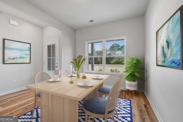 65 Patterson Dr, Franklin, GA 30217 - dining area with wood finished floors and baseboards