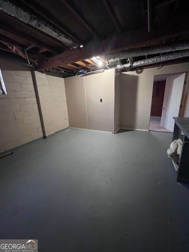 view of basement