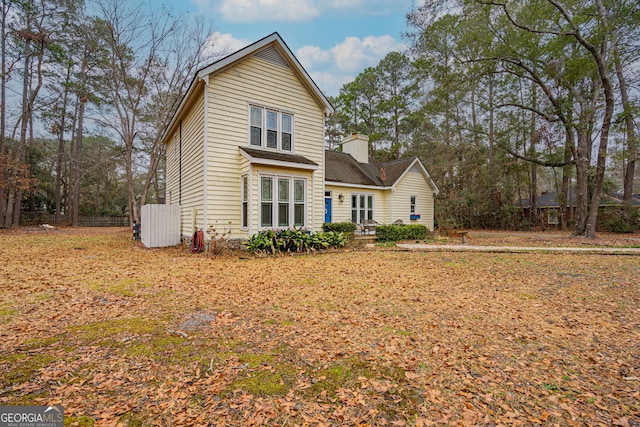 view of rear view of property