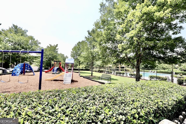 surrounding community with a playground