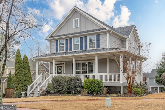 view of front of house featuring covered porch