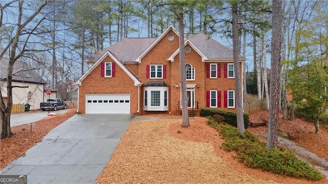 view of front facade with a garage