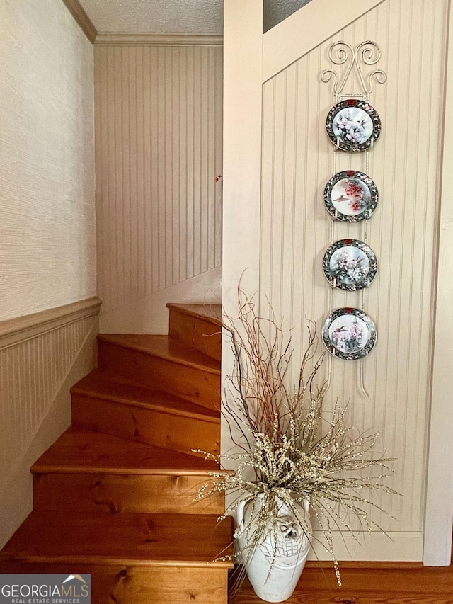 stairs with ornamental molding