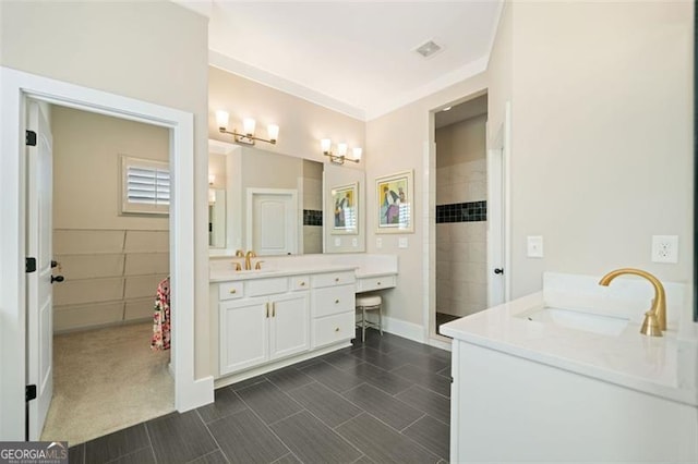 bathroom with vanity