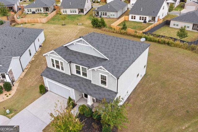 drone / aerial view featuring a residential view