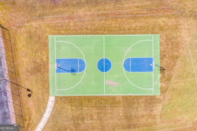 view of basketball court with community basketball court