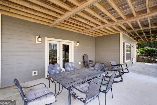 view of patio / terrace with french doors