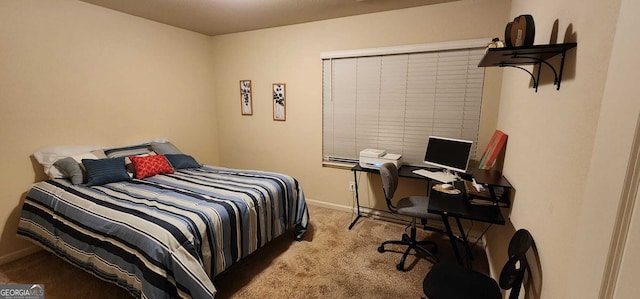 view of carpeted bedroom