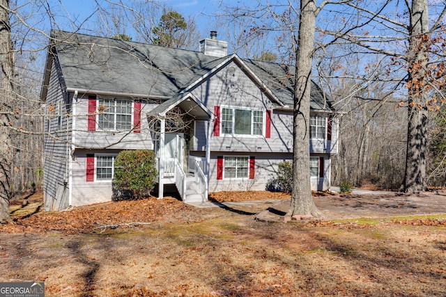 view of split foyer home