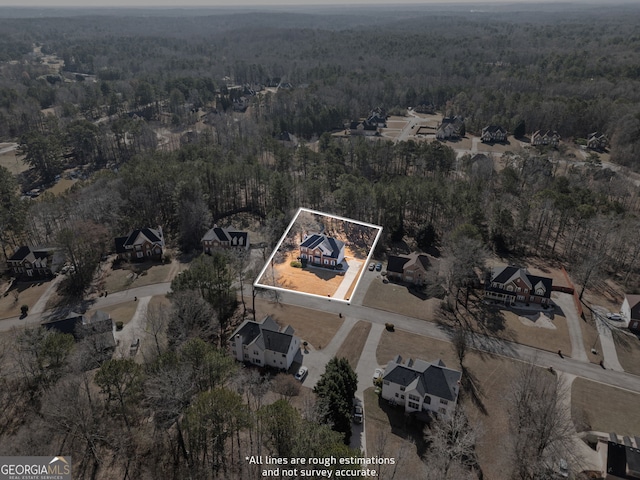 123 Stratmore Pl, Stockbridge, GA 30281 - aerial view of property's location featuring a forest and property boundaries highlighted
