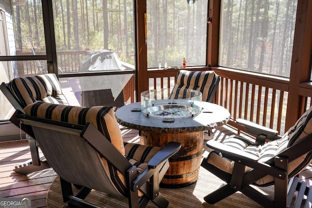 view of sunroom / solarium