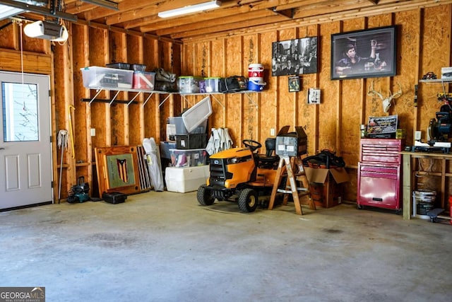 garage featuring a garage door opener