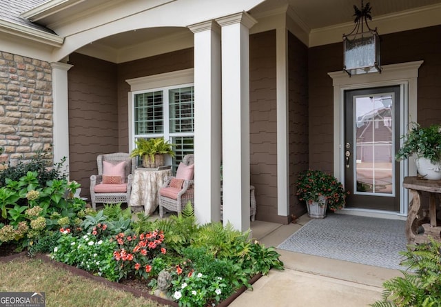 view of doorway to property