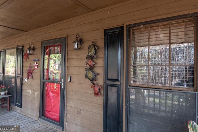 view of doorway to property