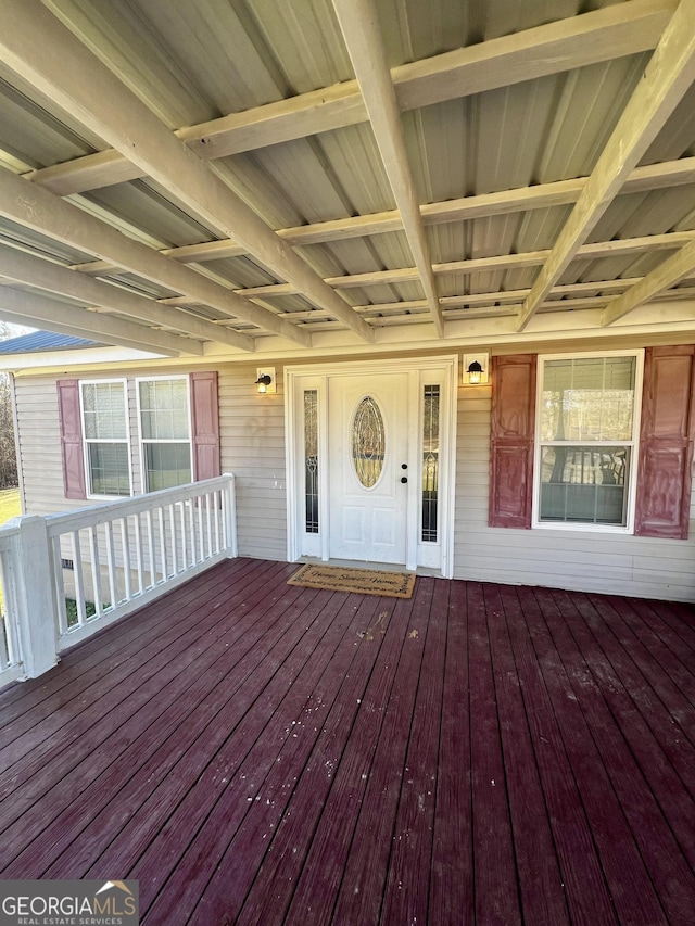 view of wooden terrace