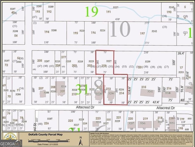3230 Altacrest Dr, Scottdale, GA 30079 - map of parcels