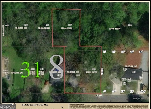 3230 Altacrest Dr, Scottdale, GA 30079 - map of property location featuring property parcel outlined