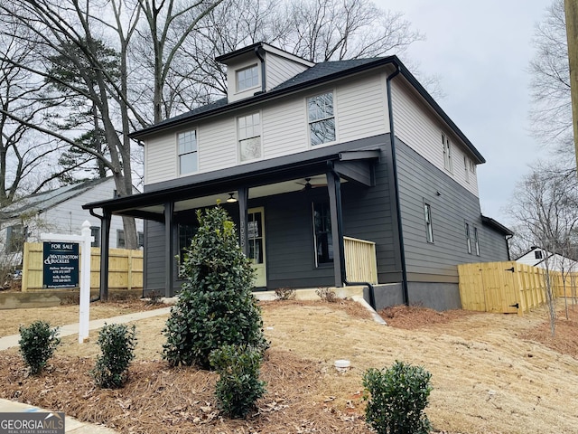 view of front facade with covered porch