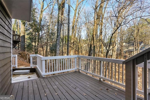 view of wooden terrace