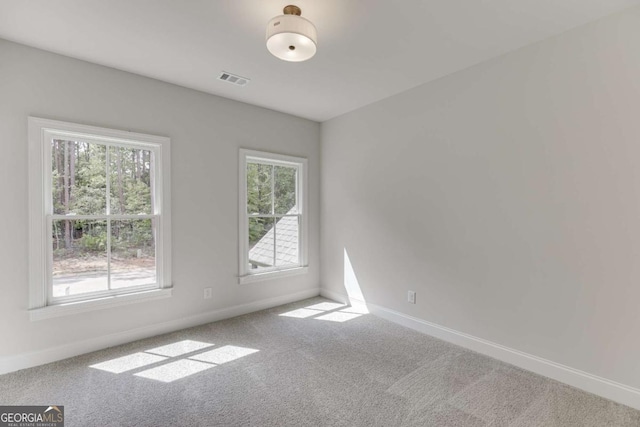 carpeted empty room with a wealth of natural light