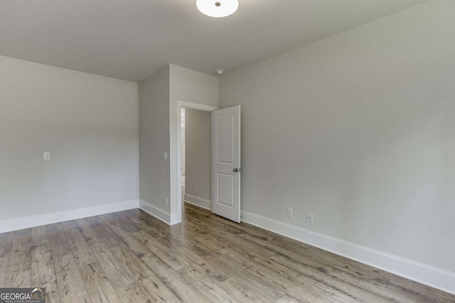 unfurnished bedroom with light hardwood / wood-style floors