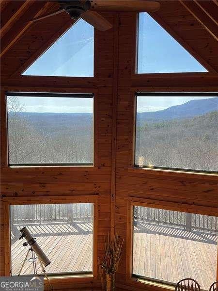 room details with a mountain view