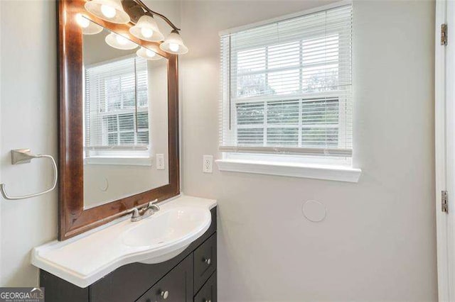 bathroom with vanity