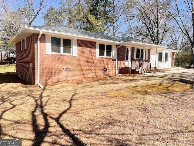 view of single story home