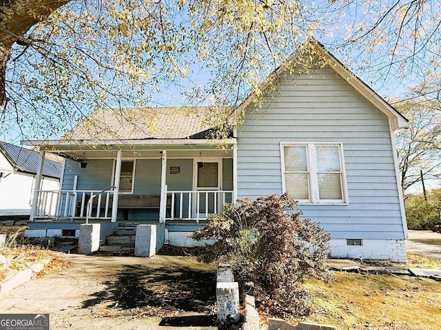 bungalow-style house with a porch