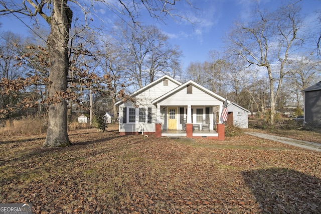 view of front of home with a porch