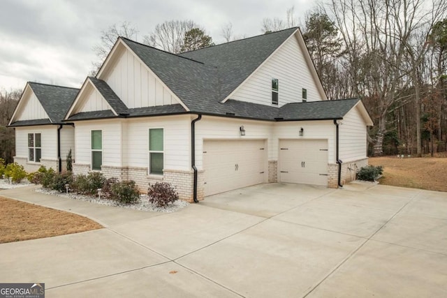 view of property exterior featuring a garage