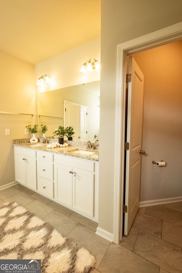 bathroom with vanity