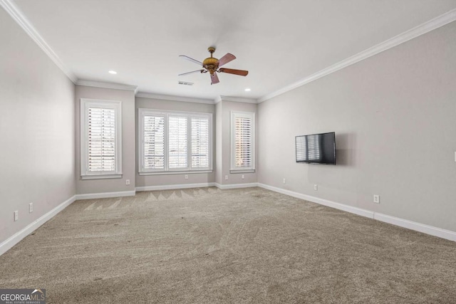 4080 Ryckeley Dr, Gainesville, GA 30504 - empty room with visible vents, baseboards, carpet floors, and ceiling fan