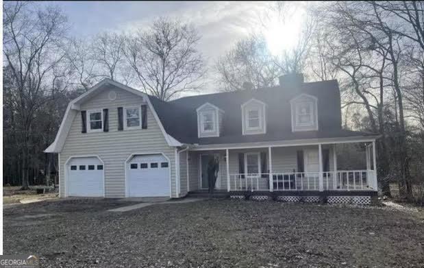 view of front of property with a porch