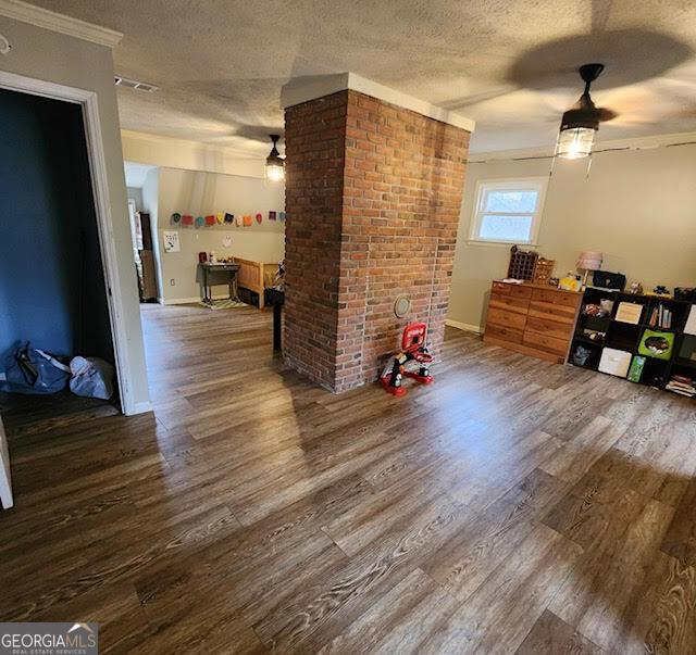 249 Ponderosa Ln, Barnesville, GA 30204 - interior space with hardwood / wood-style flooring, ceiling fan, and a textured ceiling