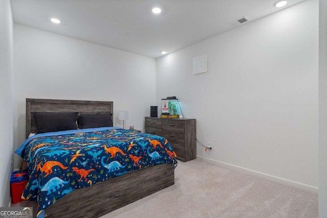 view of carpeted bedroom