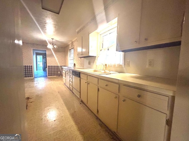 kitchen with sink and stainless steel dishwasher