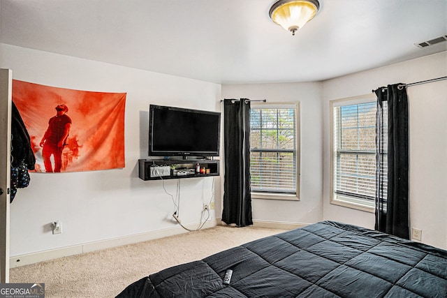 view of carpeted bedroom