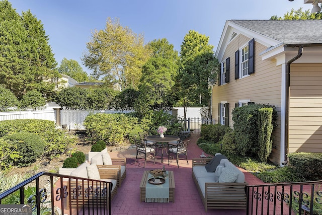 view of patio / terrace featuring outdoor lounge area